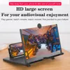 10 12 14 Inch 3D Mobiltelefonhållare Skärm Magnifier HD Video Amplifier Stand Bracket Movie Game Förstoring Folding Phone Desk Holders