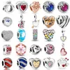 Voetafdrukken Legering Kralen Love Heart Dangle Charm zilveren kleur vrouwen hanger sieraden galaxy sterrenhemel bedels kraal