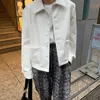 Vêtements pour hommes veste en cuir PU à simple boutonnage mode coréenne décontractée automne Vintage haute qualité Couples manteau veste 220816