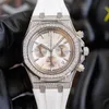 Кварцевые наручные часы с мягким резиновым ремешком 42 мм, сапфировые водонепроницаемые наручные часы Orologio Di Lusso, несколько цветов