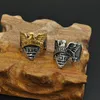 Anello da motociclista per motociclista con aquila americana in acciaio inossidabile oro argento retrò antico punk gotico Gioielli da cavaliere per motociclisti per uomo