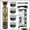 Ferramentas de estilo de cuidado do aparador de cabelo Produtos Clipper Electric Razor Men Steel Head Shaver Gold com entrega USB Drop 2021 MC