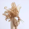 Fleurs décoratives couronnes décoration de Noël plantes artificielles feuilles argent feuilles de fleur de fleur de mariage de mariage arrangement mural matériaux