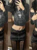 Gráfico Impressão Y2K Grunge Roupas Estética Fairycore Retro Crotes Tee Vintage Harajuku Bonito Tshirts CuteAndpsycho 220408