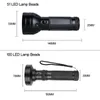 Illuminazione portatile 51 torce a LED Ultraviolet Violet Blacklight Black Light Torch 395 nM Guscio in alluminio UVTorch Mini Light torce oemled