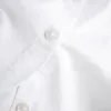 Белая Свободная Кнопка Удар Посвязные Рубашки Рубашки Женщины Блузки Изгнанные Воротник с длинным рукавом Плюс Размер Дамы Топы 220407