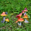 Garden Decorations Resin Animal Mushroom Figurine Terrarium Craft Fairy Miniature Ornament Landscape Bonsai Decoration Dollhouse GardeningGa