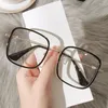 Sonnenbrille Anti-Blaulicht-Myopie-Brille für Frauen Vintage quadratische optische Männer Student fertige Brillen Brillen -0,5-4,0Sung