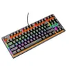 K2 clavier mécanique clavier Gamer RGB arc-en-ciel rétro-éclairage claviers jeu 87 touches axe vert commutateur Interface USB pour ordinateurs portables PC