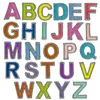 Noções de costura A-Z letras bordadas Ferro de alfabeto em patches para sacos de vestuário jaqueta diy nome remendo applique acessórios