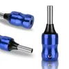 24mm diameter 2mm screw tattoo handle short blue five-claw electroplated aluminum alloy ordinary needle 1pc