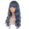 Long Curly Hair Wavy Pink Wig Female High Temperature Resistant Synthetic Fiber Cosplay Lolita 220622