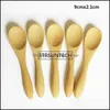 Spoons Flatware 8 Size Small Bamboo Natural Eeo-Friendly Mini Honey Kitchen Coffee Teaspoon Kids Ice Cream