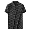 Koszule polo dla mężczyzn Business Slim Fit T-shirt Lapel z krótkim rękawem Wysokiej jakości męski odzież Summer Vintage Casual Tops 220608