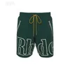 Herr Basket Herr Sexiga Shorts För Rhude Sommar Kort Mesh Dragsko Gul Brun Grön Svart Joggingbyxor Sportbyxor Strandbyxor Tryck Gym