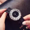 Armbandsur lyxiga Big Diamond Ladies Watch Women Fashion Bling Crystal Watches Cute Silicone Band Casual Dress Wristwatch Cloc