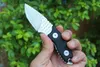 Self Defense Small Straight Fixed Blade Knife Damascus Blade Black G10 Handle Tactical Rescue Pocket Hunting EDC Survival Tool Knives 06596