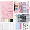 Kladblokken PU Leather Binder Budget Planner Organizer met vellen Zipper -zakken Categorie Stickers besparen Cash Envelopes Systemnotepads