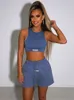 Benutzerdefinierter Sommer-Trainingsanzug für Damen, Yoga-Set, Fitnessstudios, Sportbekleidung, BH mit Shorts, Laufsport, Fiess-Anzug, Mädchen, kurz, 220527