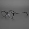 Light Made Pure Titanium Round Frame EyeGlasses Frame Altezza Numero Myopia Anti Blue Light Flat Flat Frame Uomo e donna