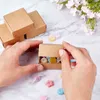 100pcs Kraft Papier pudełko prezentowe kwadratowe składanie pudełka opakowanie Jewlery Wyświetlacz ślubny przyjęcie urodzinowe