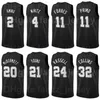 Hommes Femmes Enfants Sérigraphié Tony Parker Jersey 9 Basketball Menu Ginobili 20 Bruce Bowen 12 David Robinson 50 Tim Duncan 21 Thaddeus Young Al-Farouq Aminu 5