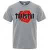 Gül Çiçek Tasarım Trapstar Londra Baskılı Erkekler Tshirts Yaz Pamuklu Tişört Büyük boyutlu Tops Street Yüksek Kalite Ed Tshirt 220707