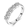 Met cericaat 925 zilveren ring luxe band zirkoonringen voor vrouwen eeuwigheid belofte cz crystal vinger ring bruiloft sieraden8327863