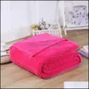 Couvertures en flanelle Coral Fleece Polyester Mink Throw Adt Queen Size Sofa Plaid Solid Plain Color Soft Fausse Fourrure Couverture Drop Delivery 2021 Accueil