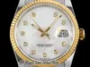 DIWF 36mm 126233 SA3235 Orologio automatico da uomo in oro giallo bicolore con lunetta scanalata Quadrante con diamanti MOP Acciaio 904L Bracciale Jubileesteel Orologi Super Edition Puretime D4