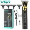 VGR Profissional Cabelo T9 Máquina de corte de cabelo sem fio Máquina de cabelo sem fio Recarregável barbeiro careca aparador para homens v-082