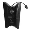 PS4 Pro黒のための冷却ファンが付いている専門の縦スタンドタイプゲームディスク収納ホルダーUSB充電スタンド