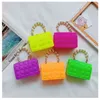 girls designer handbags fashion kids candby colors letter plaid princess change purse children chain single shoulder bags women mini wallet