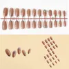 False Nails Fashion Shiny Brown Brown ART RIUSABILE ART Fullcover Manicure fai-da-te su punte per gli utensili B3C5 PRUD22