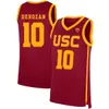 희소 USC 트로이 목마 유니폼 10 Derozan Jersey Nick Young Brian Scalabrine Cheryl Miller Lisa Leslie 대학 농구 유니폼 사용자 정의 스티치