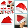 Andere feestelijke feestbenodigdheden Home Garden Red Kerstmis hoeden Kinderen ADT Santa Cap voor 40x30cm Hoge kwaliteit Props PAB11739 Drop Delivery 2