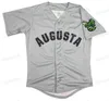 Xflsp GlaMitNess Mens Augusta GreenJackets Blanco Beige Personalizado Cualquier nombre Cualquier número Camisas de doble costura Jerseys de béisbol de alta calidad