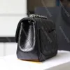 10a üst katmanlı mini kare flep çanta tasarımcısı kadın gerçek deri havyar kuzu derisi klasik siyah çanta kapitone hangbags crossbody omuz altın zincir kutusu çanta