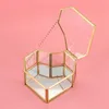 Storage Boxes & Bins Flip Love Heart Shaped Geometric Glass Jewelry Box Ring Exquisite Unique Wedding For Decorati