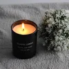 160g Black Glass Perfume Candles Essential Oil Incense Smokeless Soy Wax Scented Candle Aromatherapy-Candle Romantic Dating Atmosphere Bath Aromatherapy ZL0908