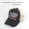 Party Hats Embroidered 2024 US President Election Baseball Cap Adjustable Strapback Keep America Great Hat Trump Same Style RRE13683
