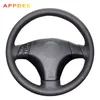 Mazda 3 Mazda 5 Mazda 6 2003 2004 2005 2006 2007 2008 J220808 için siyah sentetik deri araba direksiyon kapağı