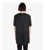 Siyah Basit Uzun Kuyruk Bifürced T-Shirt Erkek Dikiş Yapısal Donçuklama Tasarımı Japon Sokak Koyu Stili L220704