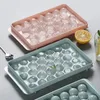 Plastglassverktyg Summer Ice Ball Maker Mold Hockey Box med Cover Cocktail Whisky Bar Kitchen