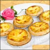 Baking Mods Bakeware Cucina Sala da pranzo Bar Giardino di casa 100Pcs Bicchieri di alluminio usa e getta Crostata di uova Cupcake Case Tar C Dhg5P