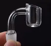 Épais club Quartz Banger Nail Pipes 14mm mâle 90 Degrés 100% réel Quartz Nails Transparent Pour Verre Bong Bol Adaptateur Huile De Tabac Dab Rigs Narguilé Bubbler Fumer