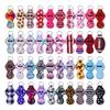 Favor Gifts 112 Motif Couleur Impression Néoprène Chapstick Holder Keychain Handy Lip Balm Holder Keychains Case Pouch for Women Girls Lipstick Nouveauté Cadeau