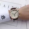 Principais relógios de pulso Top designer de marca Mens relógios cronógrafo 42mm homens de luxo assistem genuíno cinta de couro parto de quartzo