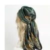 Cachecol quadrado de seda fashion para mulheres Faixa de cabelo macio Lenço de pescoço vintage Hijab Lenço de cabeça com estampa de flor Feminino Pashmina Bandana