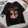 Koszulka damska retro trippy grzyb śliczne koszulki O Neck Casual Summer Overized Woman Tshirts 2022 Modne ubrania streetwearne Y2K Aesthet